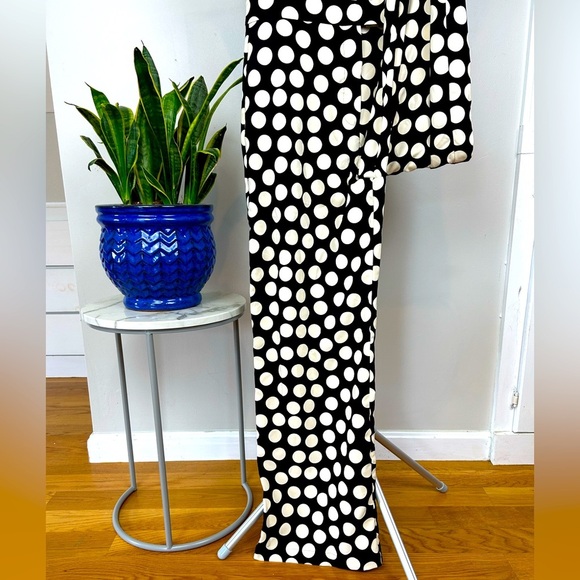 MANGO Polka Dot Print Wide Leg Sleeveless Jumpsuit - Picture 9 of 14